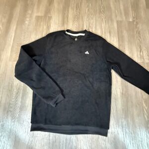 Adidas Mens Boucle Fleece Crew Sweatshirt Black Style ADVRO869 Size S